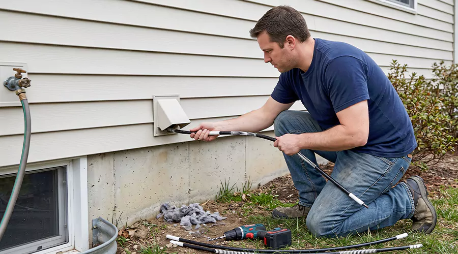 How to Clean a Dryer Vent With a Snake?