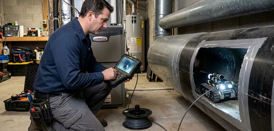Robotic Duct Inspection in Baytown, TX