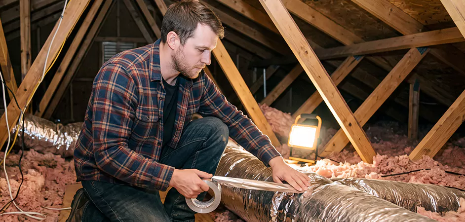 Attic Duct Sealing and Insulation in Baytown