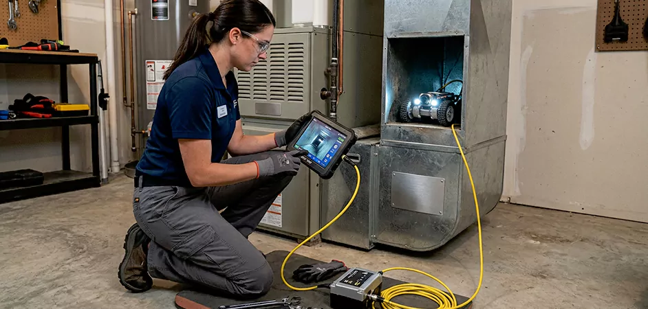 Robotic Duct Inspection in Baytown